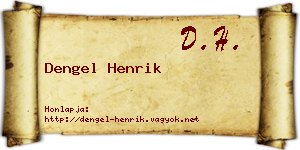 Dengel Henrik névjegykártya